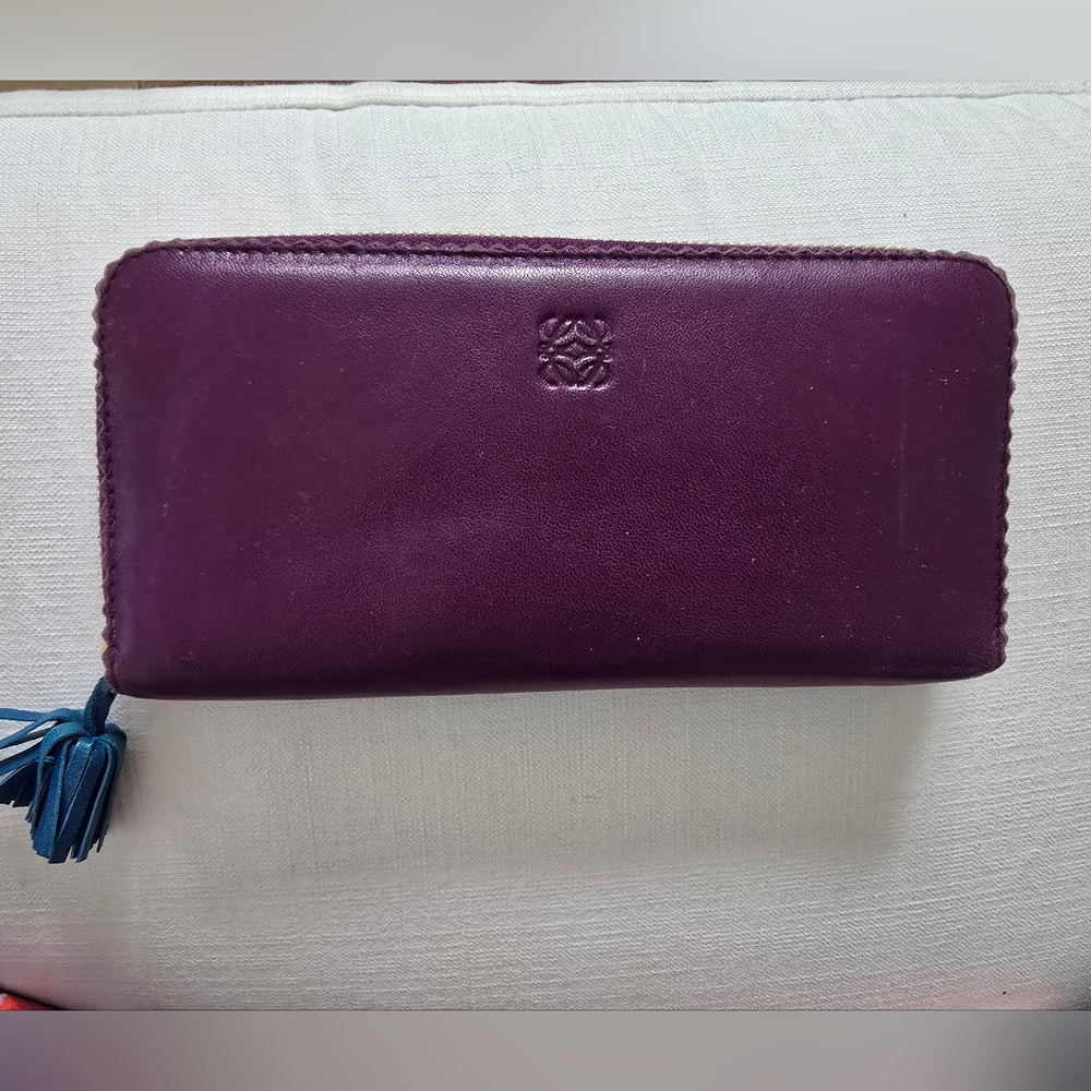 Loewe Purple Leather Wallet